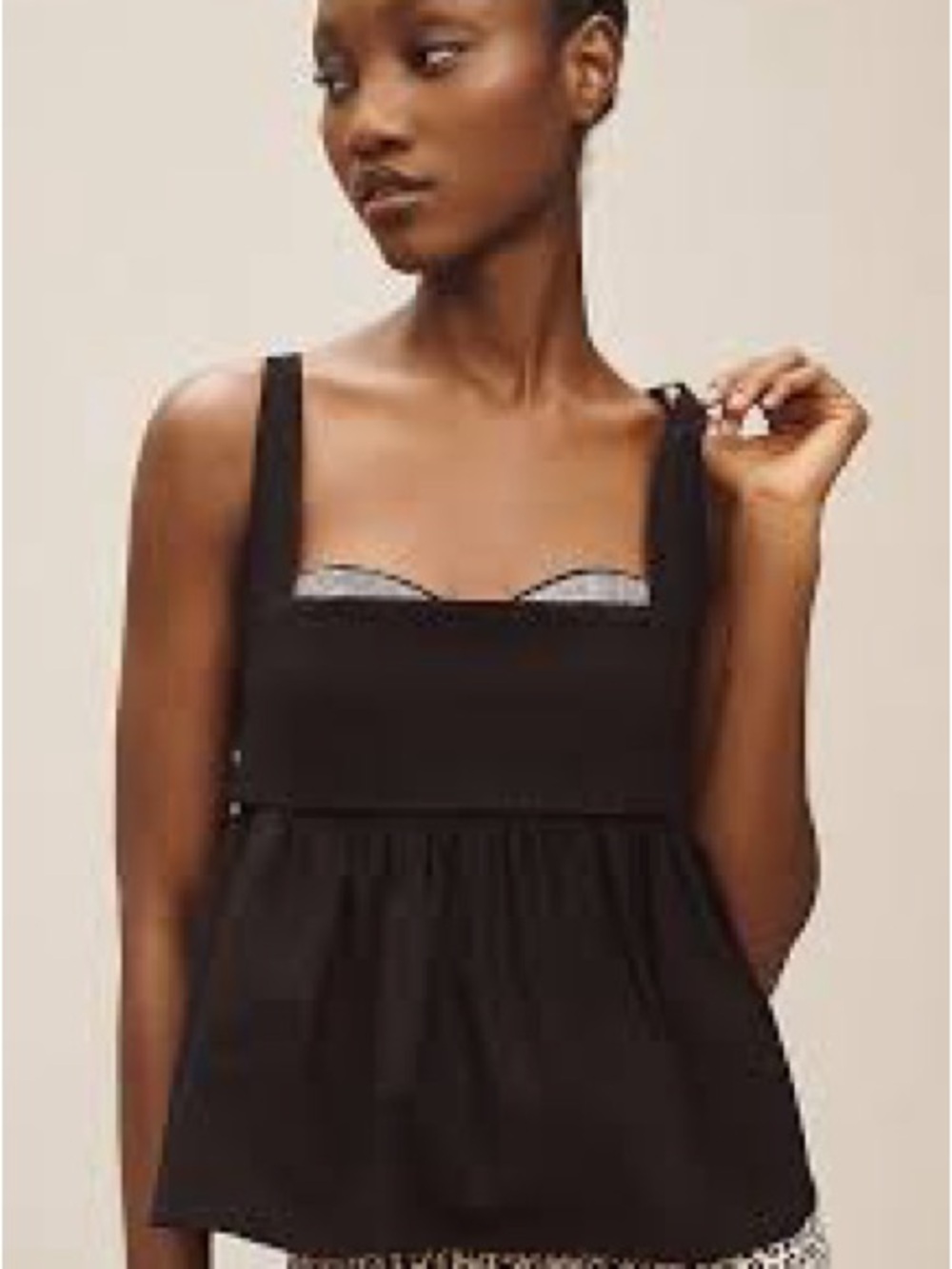 NWOT Maeve peekaboo rhinestone peplum top